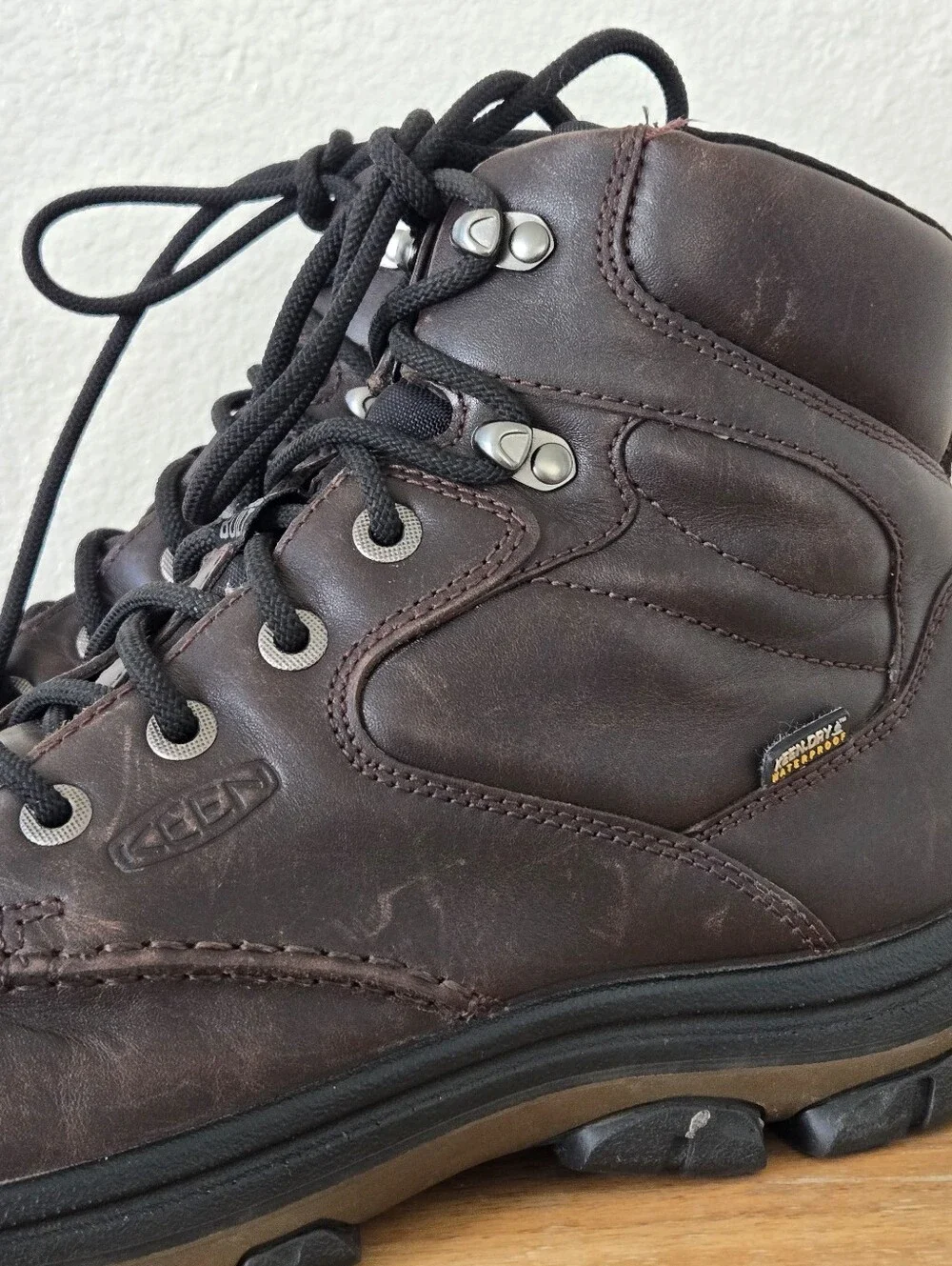 Keen Anchor Park Boots‎ Mens Size 11 Waterproof Brown Leather Casual Workwear